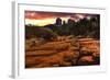 Sunset Image of Cathedral Rock.-diro-Framed Photographic Print