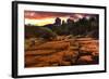 Sunset Image of Cathedral Rock.-diro-Framed Photographic Print