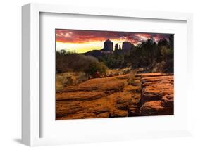 Sunset Image of Cathedral Rock.-diro-Framed Photographic Print