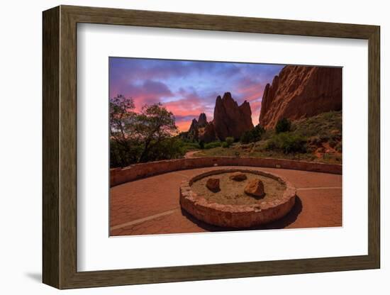 Sunset Image of the Garden of the Gods.-diro-Framed Photographic Print