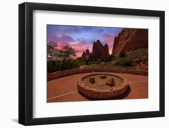 Sunset Image of the Garden of the Gods.-diro-Framed Photographic Print