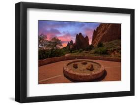 Sunset Image of the Garden of the Gods.-diro-Framed Photographic Print