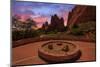 Sunset Image of the Garden of the Gods.-diro-Mounted Photographic Print