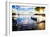 Sunset in a Fishing Village, Puerto Rico-George Oze-Framed Photographic Print