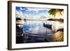 Sunset in a Fishing Village, Puerto Rico-George Oze-Framed Photographic Print