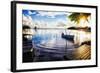 Sunset in a Fishing Village, Puerto Rico-George Oze-Framed Photographic Print