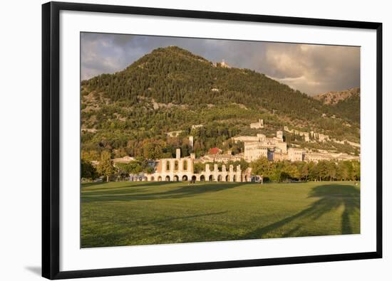 Sunset in autumn, Gubbio, Umbria, Italy, Europe-Lorenzo Mattei-Framed Photographic Print