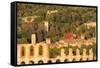 Sunset in autumn, Gubbio, Umbria, Italy, Europe-Lorenzo Mattei-Framed Stretched Canvas