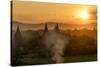 Sunset in Bagan (Pagan), Myanmar (Burma), Asia-Peter Schickert-Stretched Canvas