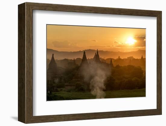 Sunset in Bagan (Pagan), Myanmar (Burma), Asia-Peter Schickert-Framed Photographic Print