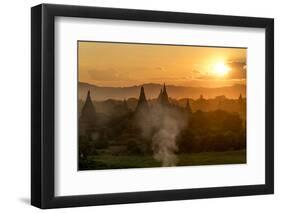 Sunset in Bagan (Pagan), Myanmar (Burma), Asia-Peter Schickert-Framed Photographic Print