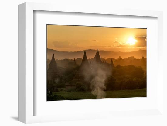 Sunset in Bagan (Pagan), Myanmar (Burma), Asia-Peter Schickert-Framed Photographic Print