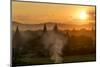 Sunset in Bagan (Pagan), Myanmar (Burma), Asia-Peter Schickert-Mounted Photographic Print