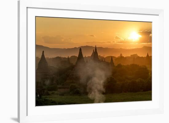 Sunset in Bagan (Pagan), Myanmar (Burma), Asia-Peter Schickert-Framed Photographic Print