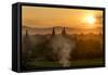 Sunset in Bagan (Pagan), Myanmar (Burma), Asia-Peter Schickert-Framed Stretched Canvas