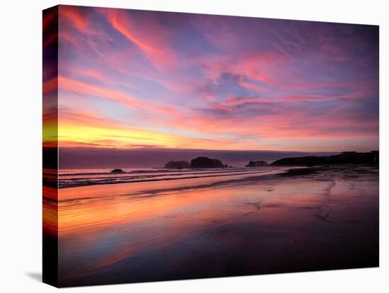 Sunset in Bandon, Oregon, United States of America, North America-Jim Nix-Stretched Canvas