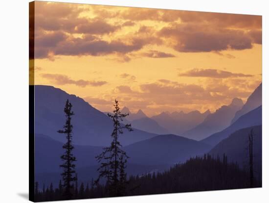 Sunset in Banff National Park, Alberta, Canada-Janis Miglavs-Stretched Canvas