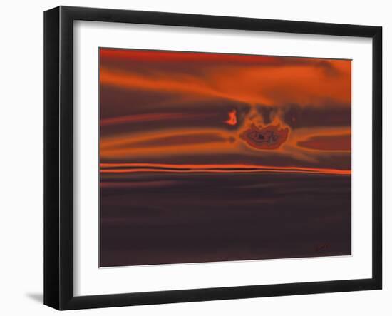 Sunset in Black Sea-Rabi Khan-Framed Art Print