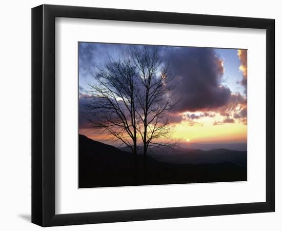 Sunset in Blue Ridge Mountains, Shenandoah National Park, Virginia, USA-Charles Gurche-Framed Photographic Print