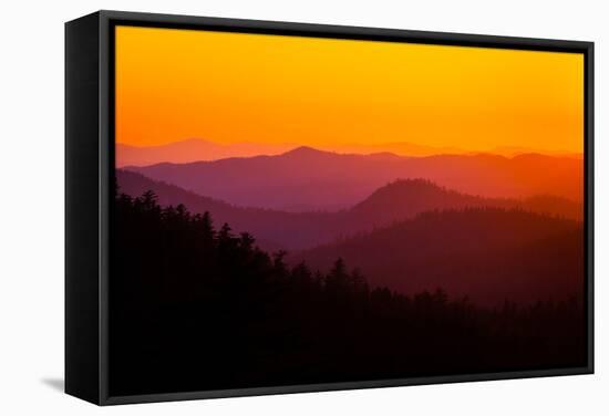 Sunset in California's Yosemite National Park-The Vine Studios-Framed Stretched Canvas