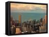 Sunset in Chicago-Jessica Levant-Framed Stretched Canvas