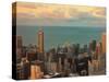 Sunset in Chicago-Jessica Levant-Stretched Canvas