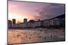 Sunset in Copacabana Beach-dabldy-Mounted Photographic Print