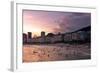 Sunset in Copacabana Beach-dabldy-Framed Photographic Print