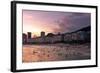 Sunset in Copacabana Beach-dabldy-Framed Photographic Print