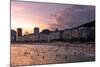 Sunset in Copacabana Beach-dabldy-Mounted Photographic Print