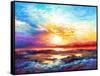 Sunset in Corsica-Leon Devenice-Framed Stretched Canvas