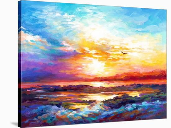 Sunset in Corsica-Leon Devenice-Stretched Canvas