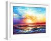 Sunset in Corsica-Leon Devenice-Framed Art Print