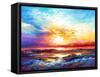 Sunset in Corsica-Leon Devenice-Framed Stretched Canvas