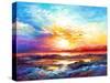 Sunset in Corsica-Leon Devenice-Stretched Canvas