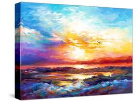 Sunset in Corsica-Leon Devenice-Stretched Canvas