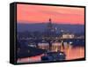 Sunset in Dresden-null-Framed Stretched Canvas