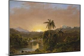 Sunset in Ecuador, 1854-Frederic Edwin Church-Mounted Giclee Print