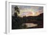 Sunset in Engadina-Giuseppe Carozzi-Framed Giclee Print