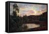 Sunset in Engadina-Giuseppe Carozzi-Framed Stretched Canvas