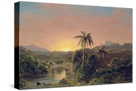 Sunset in Equador-Frederic Edwin Church-Stretched Canvas