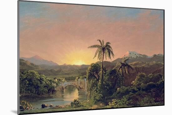 Sunset in Equador-Frederic Edwin Church-Mounted Giclee Print