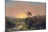 Sunset in Equador-Frederic Edwin Church-Mounted Giclee Print