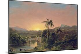 Sunset in Equador-Frederic Edwin Church-Mounted Giclee Print