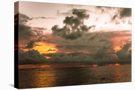 Sunset in Filiteyo, Maldives-Fran?oise Gaujour-Stretched Canvas
