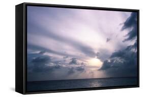 Sunset in Filiteyo, Maldives-Fran?oise Gaujour-Framed Stretched Canvas