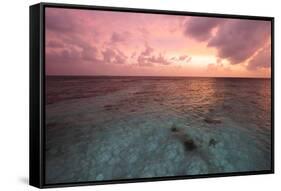 Sunset in Filiteyo, Maldives-Fran?oise Gaujour-Framed Stretched Canvas