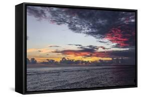 Sunset in Filiteyo, Maldives-Fran?oise Gaujour-Framed Stretched Canvas