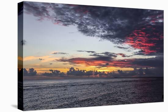 Sunset in Filiteyo, Maldives-Fran?oise Gaujour-Stretched Canvas