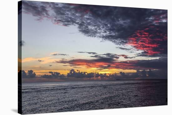 Sunset in Filiteyo, Maldives-Fran?oise Gaujour-Stretched Canvas